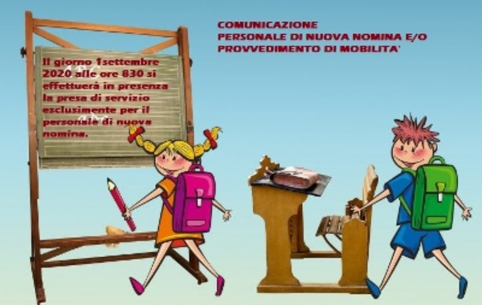 COMUNICAZIONE PER IL PERSONALE DI NUOVA NOMINA